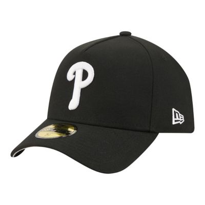 New Era Men's MLB Philadelphia Phillies A-Frame 59FORTY Fitted Hat, Black, 7 3/8