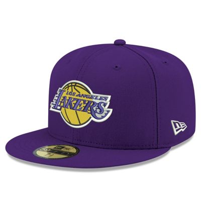 New Era Men's NBA Los Angeles Lakers Team 59FIFTY Fitted Hat, Purple, 7 3/4