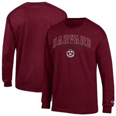 Champion Men's Harvard Crimson NCAA Harvard Team Long-Sleeve T-Shirt