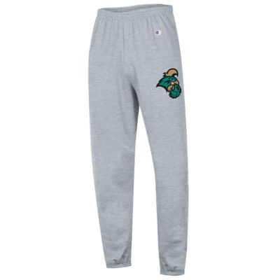 Champion Men's NCAA Heather Coastal Carolina Chanticleers Powerblend Fleece Team Sweatpants, Gray, XL