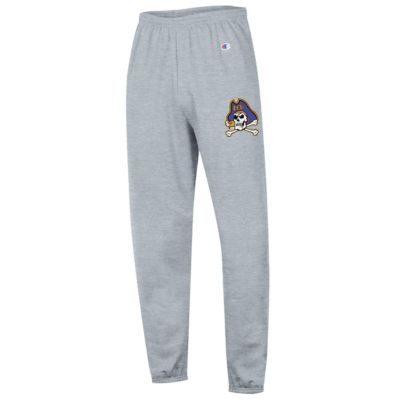 Champion Men's East Carolina Pirates NCAA Heather ECU Pirates Powerblend Fleece Team Sweatpants, Gray, XL