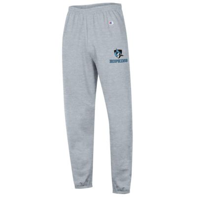 Champion Men's Johns Hopkins Blue Jays NCAA Heather Johns Hopkins Jays Powerblend Fleece Team Sweatpants, Gray, XL