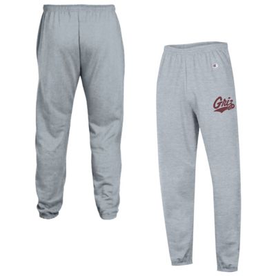 Champion Men's NCAA Heather Montana Grizzlies Powerblend Fleece Team Sweatpants, Gray, Large