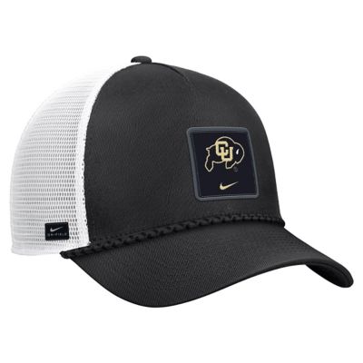 Men's NCAA Nike Colorado Buffaloes 2026 On-Field Rope Adjustable Trucker Hat, Black