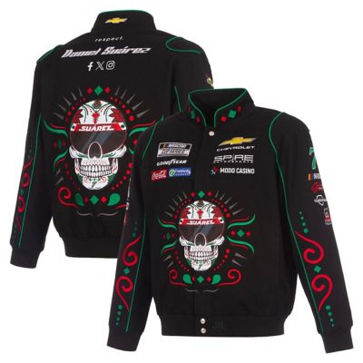 JH Design Men's NASCAR Daniel Suarez 2026 Sugar Skull Full-Snap Twill Racing Jacket