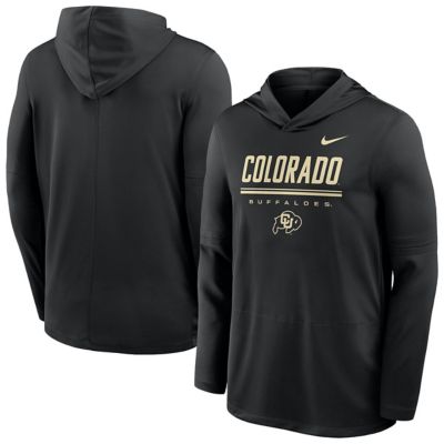 Men's NCAA Nike Colorado Buffaloes 2026 Sideline Dri-FIT Lightweight Hooded Top, Black, XL