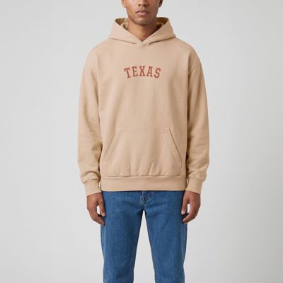 Uscape Apparel Men's NCAA Texas Longhorns Upside Down Embroidered Vintage Heavyweight Hoodie