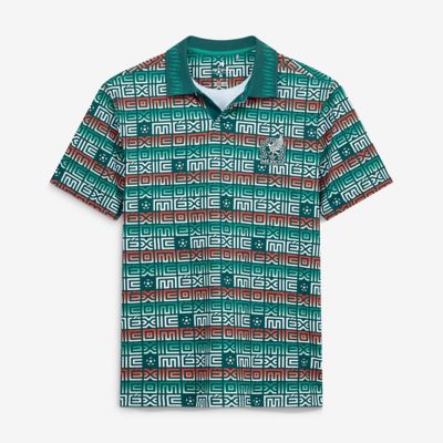 Antigua Men's Soccer National Teams Mexico National Team Golden Polo, Green, 3XL