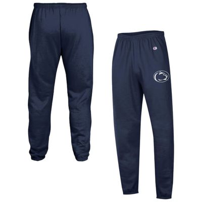 Champion Men's NCAA Penn State Nittany Lions Powerblend Banded Fleece Sweatpants, Navy Blue, 2XL