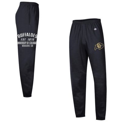 Champion Men's NCAA Colorado Buffaloes Powerblend Banded Fleece Sweatpants, Black, 2XL