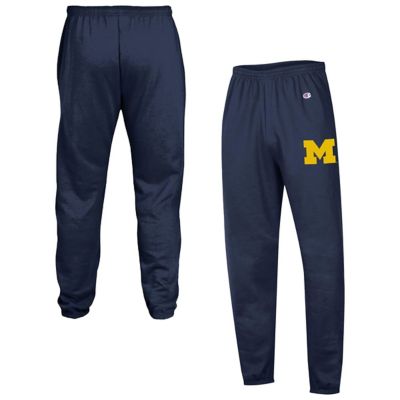 Champion Men's NCAA Michigan Wolverines Powerblend Banded Fleece Sweatpants