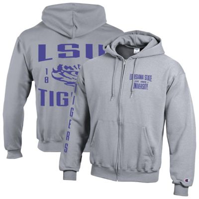 Champion Men's NCAA LSU Tigers Varsity Powerblend Full-Zip Fleece Hoodie