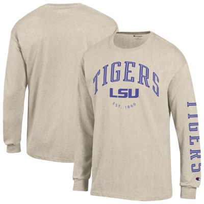 Champion Men's NCAA LSU Tigers Neutral Arch Long-Sleeve T-Shirt