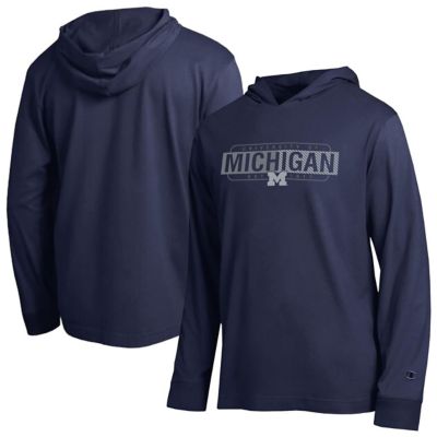 Champion Men's NCAA Michigan Wolverines Gradient All-Star Long Sleeve Hooded T-Shirt