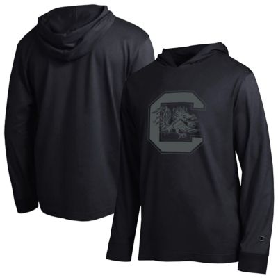 Champion Men's NCAA South Carolina Gamecocks Tonal All-Star Long Sleeve Hooded T-Shirt, Black, XL