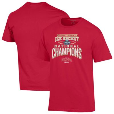 Champion Men's NCAA Denver Pioneers 2026 NCAA Frozen Four Ice Hockey National s Jersey T-Shirt, Crimson, Small