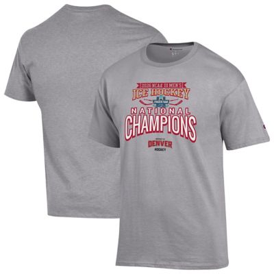 Champion Men's NCAA Denver Pioneers 2026 NCAA Frozen Four Ice Hockey National s Jersey T-Shirt, Gray, Small