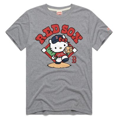 Homage Men's Boston Red Sox MLB Unisex Boston Sox Hello Kitty Tri-Blend T-Shirt, Gray, 2XL