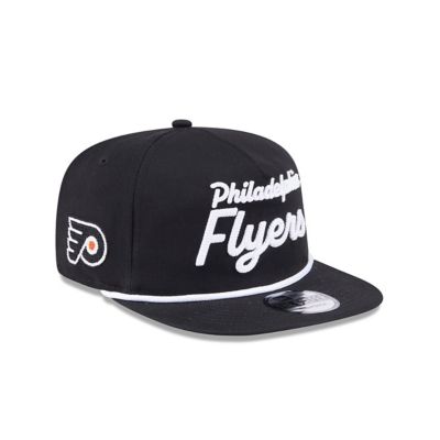 New Era Men's NHL Philadelphia Flyers Team Text Golfer Adjustable Hat, Black