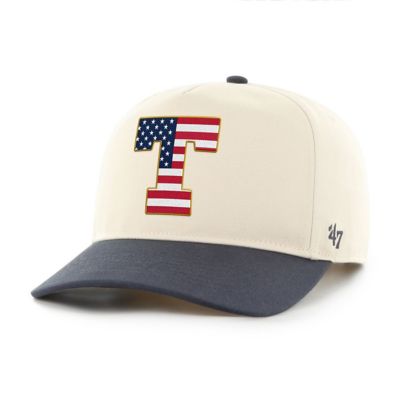 '47 Men's NCAA Natural/Navy Texas Longhorns Americana Flag Hitch Adjustable Hat