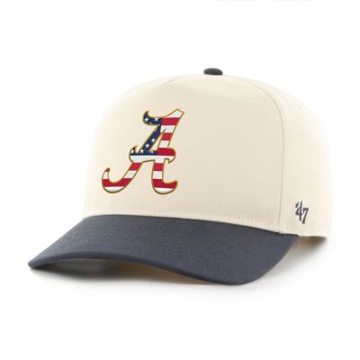 '47 Men's Alabama Crimson Tide NCAA Natural/Navy Alabama Tide Americana Flag Hitch Adjustable Hat