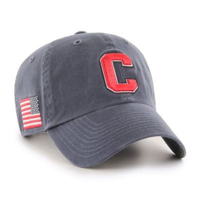 '47 Men's Cornell Big Red NCAA Cornell Big Americana Clean Up Adjustable Hat, Navy Blue