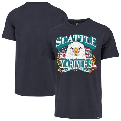 '47 Men's MLB Seattle Mariners Americana Eagle T-Shirt, Navy Blue, 2XL