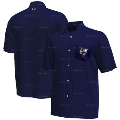 Men's Georgia Tech Yellow Jackets NCAA Under Armour Georgia Tech Jackets Gameday Armourfuse Button-Up Shirt