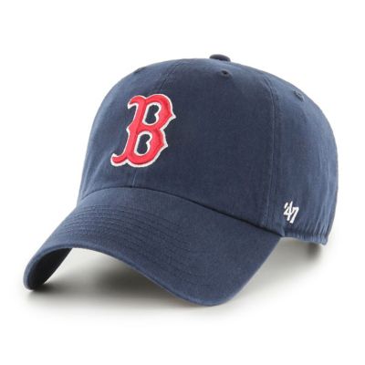 '47 Men's Boston Red Sox MLB Boston Sox Primary Logo Clean Up Adjustable Hat, Navy Blue