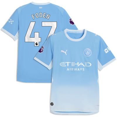 Puma Men's Premier League Phil Foden Light Manchester City 2026/27 Home On-Field Authentic Jersey, Light Blue, 2XL