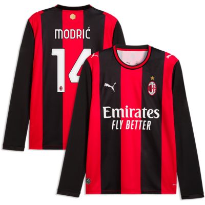 Puma Men's International Clubs Luka ModriÄ AC Milan 2026/27 Home Replica Long Sleeve Jersey