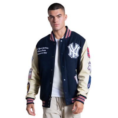 Starter Men's MLB Navy/Cream New York Yankees 50th Year Full-Zip Varsity Jacket