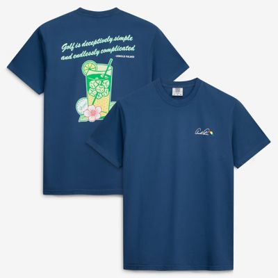 Barstool Golf Men's Golf Arnold Palmer Invitational Golf Is Simple T-Shirt, Navy Blue, Medium