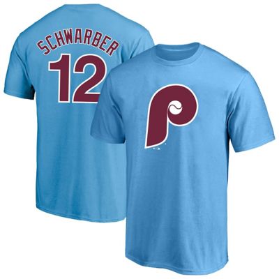 Men's MLB Fanatics Kyle Schwarber Light Philadelphia Phillies Big & Tall Name & Number T-Shirt, Light Blue, 4XL Tall