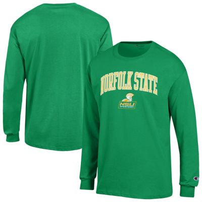 Champion Men's NCAA Norfolk State Spartans Campus Long-Sleeve T-Shirt, Green, Medium