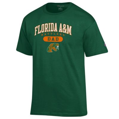 Champion Men's NCAA Florida A&M Rattlers Dad Pill Box T-Shirt, Green, 3XL