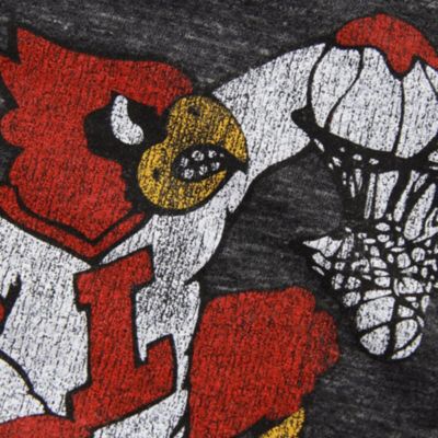 NCAA Heather Louisville Cardinals Vintage Tri-Blend T-Shirt