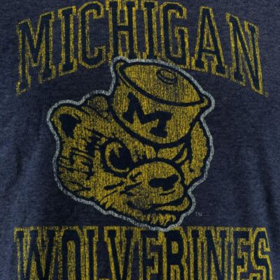 NCAA Michigan Wolverines Vintage Wolverbear Tri-Blend T-Shirt