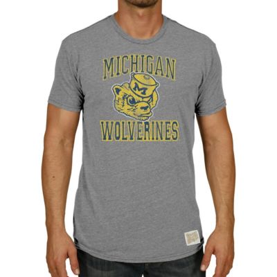 NCAA Michigan Wolverines Vintage Wolverbear Tri-Blend T-Shirt