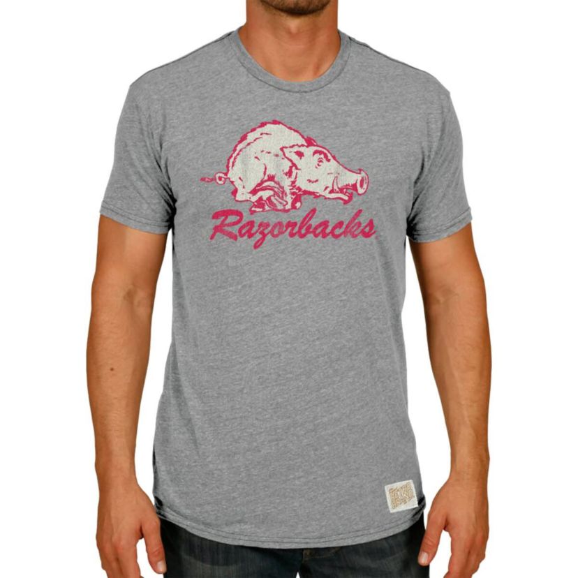 NCAA Arkansas Razorbacks Vintage Hog Tri-Blend T-Shirt
