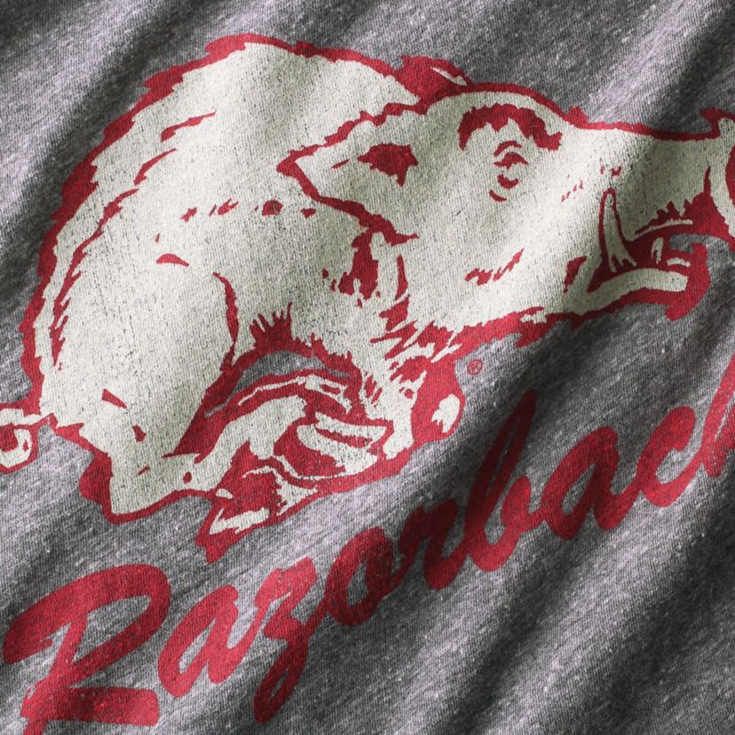 NCAA Arkansas Razorbacks Vintage Hog Tri-Blend T-Shirt
