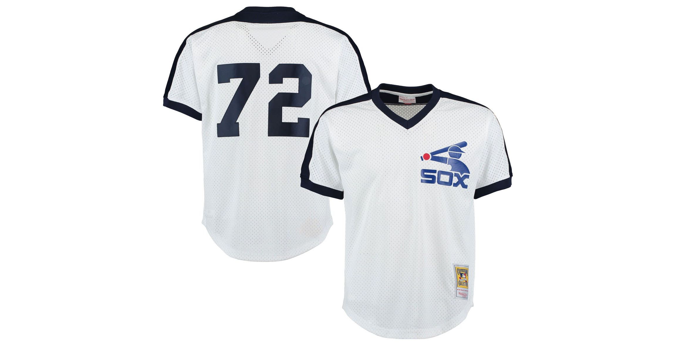 Chicago White Sox MLB Carlton Fisk Chicago Sox Cooperstown Mesh Batting Practice Jersey