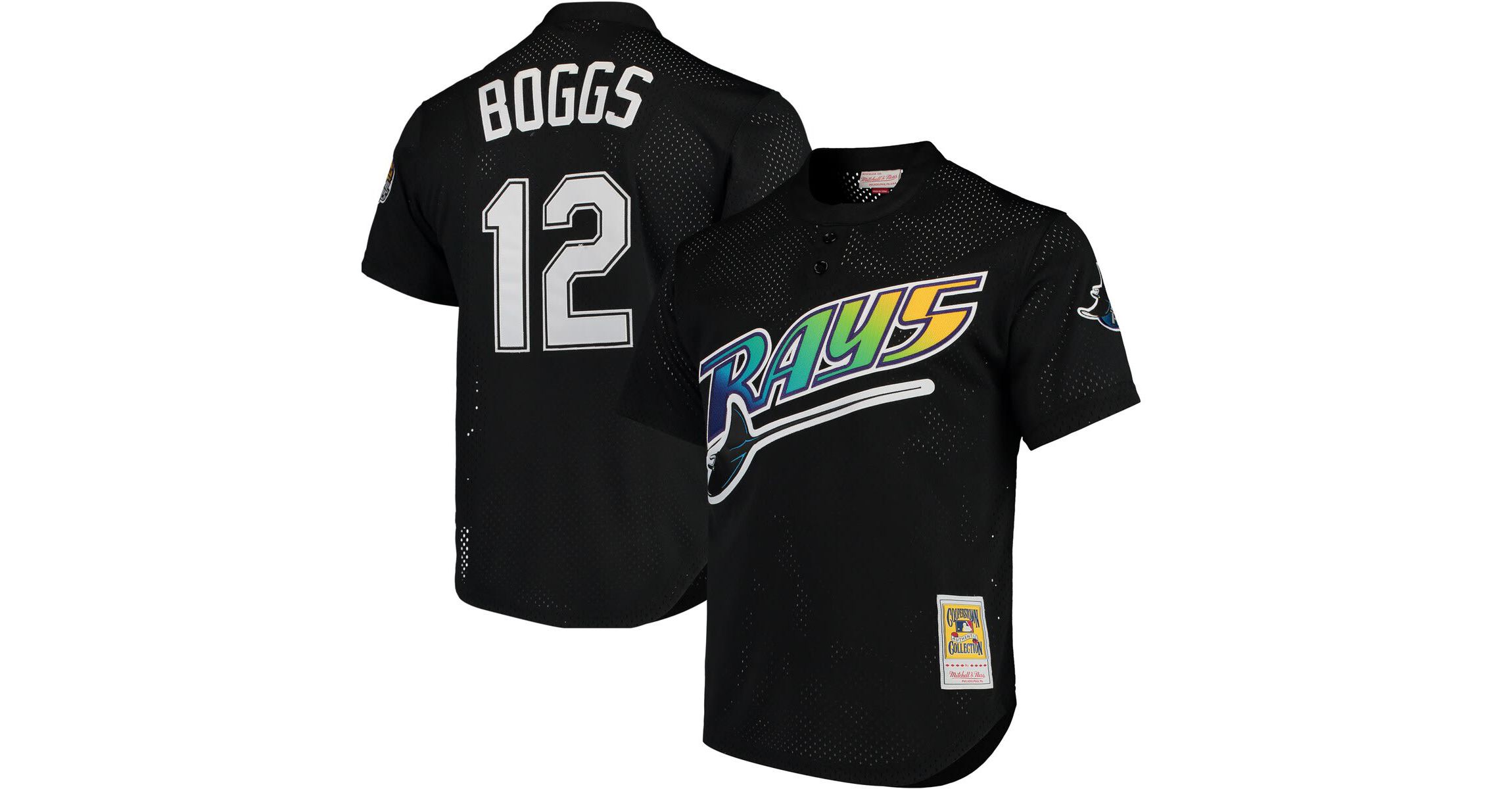 MLB Wade Boggs Tampa Bay Rays Cooperstown Collection 1991 Mesh Batting Practice Jersey