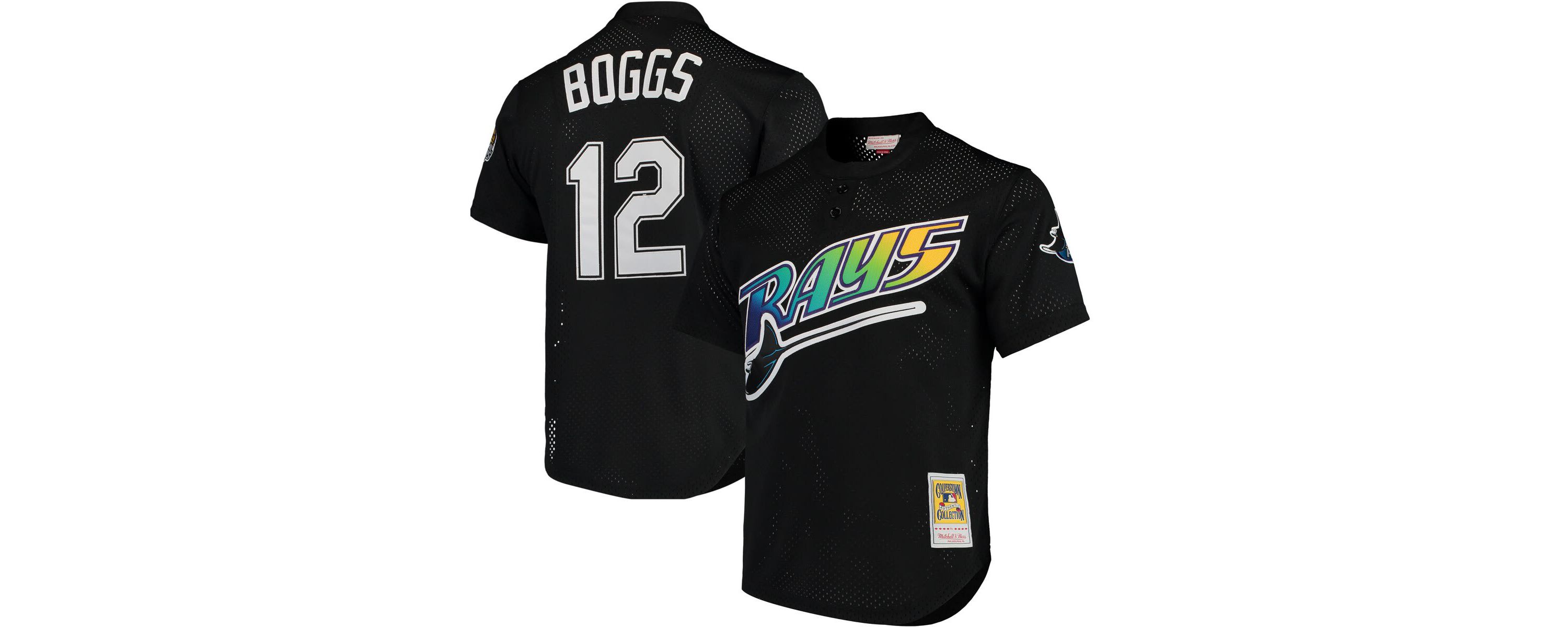 MLB Wade Boggs Tampa Bay Rays Cooperstown Collection 1991 Mesh Batting Practice Jersey