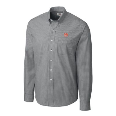 NCAA Auburn Tigers Gingham Button-Down Long Sleeve Shirt