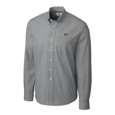 NCAA Purdue Boilermakers Gingham Button-Down Long Sleeve Shirt