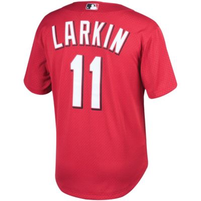 Cincinnati Reds MLB Barry Larkin Throwback Cooperstown Mesh Batting Practice Jersey