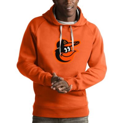 Antigua Men's MLB Baltimore Orioles Victory Pullover Hoodie, Orange, 3XL
