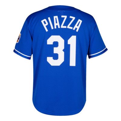 MLB Mike Piazza Los Angeles Dodgers Cooperstown Collection Mesh Batting Practice Button-Up Jersey