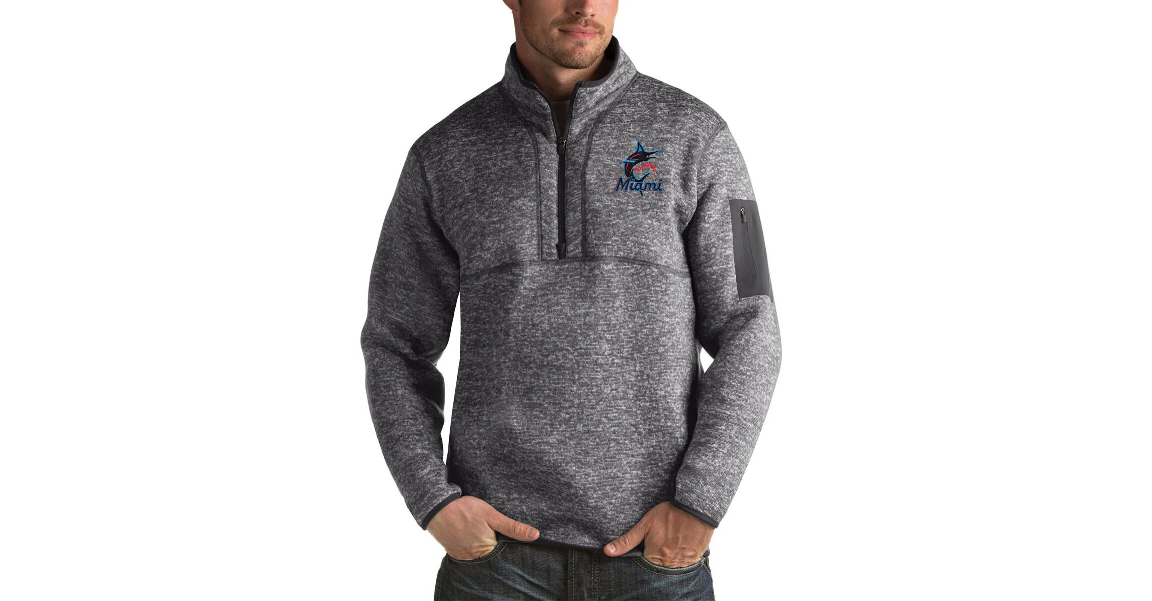 MLB ed Miami Marlins Fortune Half-Zip Sweater